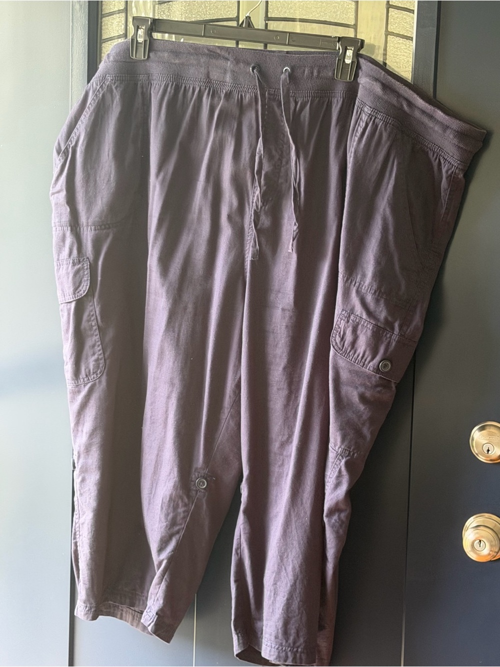 Woman’s Relaxed Drawstring Cargo Pants - Navy